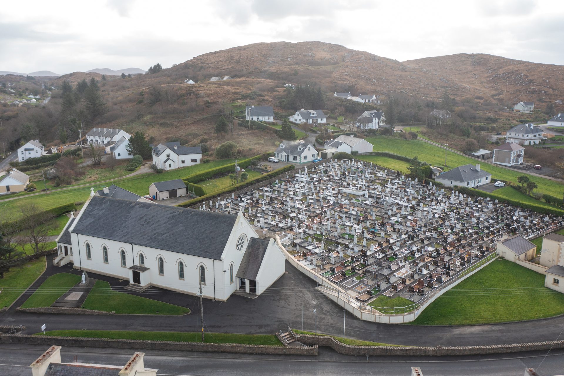 Parish church, Annagry Church from the air